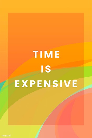 Time is expensive colorful graphic design | Free stock vector - 454285
