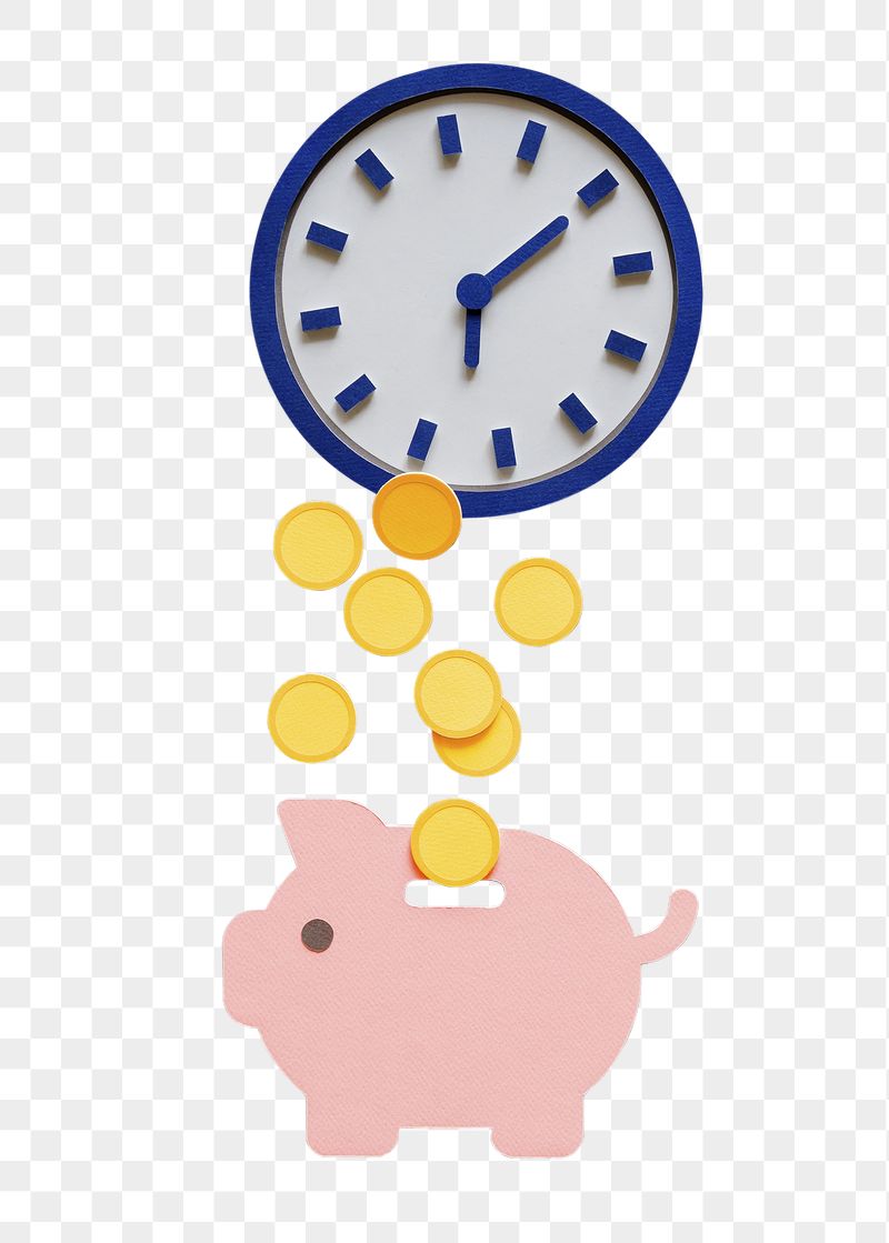 Time is money png, piggy | Free PNG - rawpixel