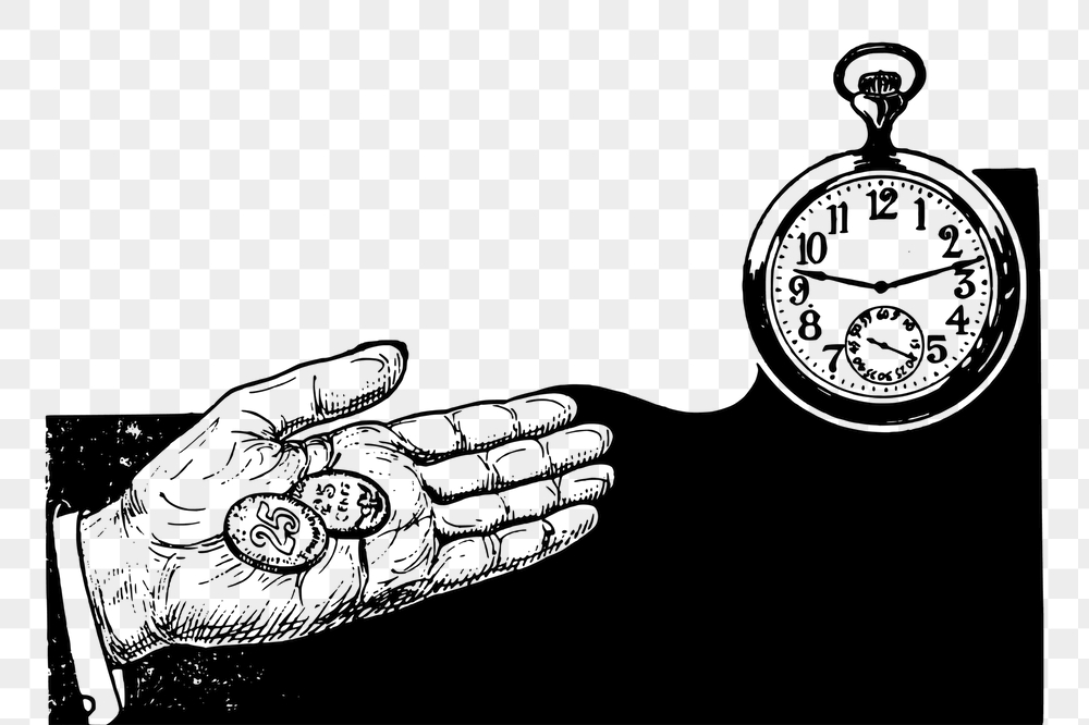 Time is money png sticker, | Free PNG - rawpixel