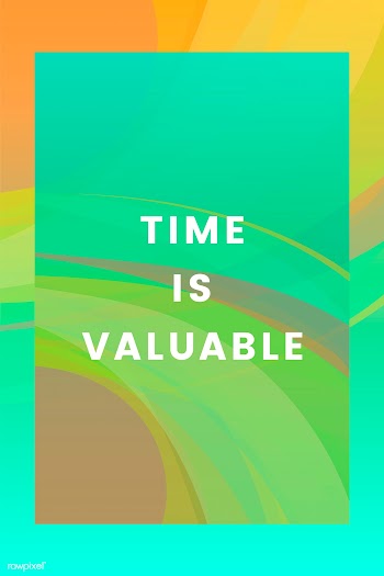Time is valuable colorful graphic design | Free stock vector - 454306