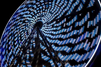 time lapse photo of ferris wheel
