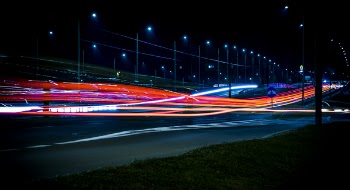 Time-lapse Photo of Highway at Nighttime