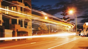 time lapse photo of road