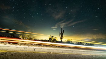 time-lapse photograohy of lights