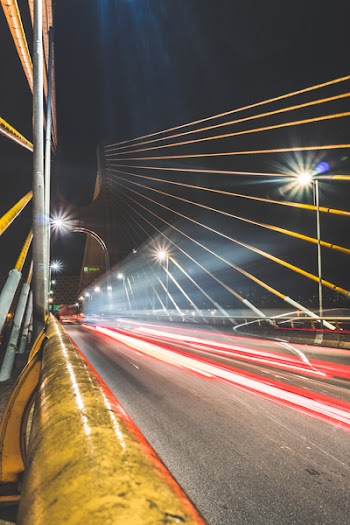 Time-lapse Photography of Cars Travel in Bridge