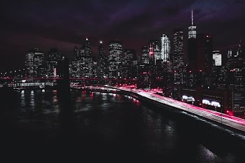 time lapse photography of city at night