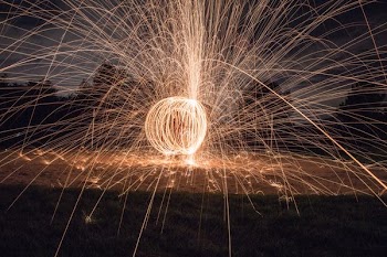 time lapse photography of firecrackers