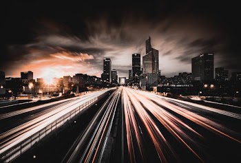 time-lapse photography of highway road