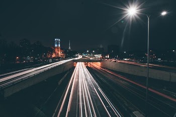 time lapse photography of road