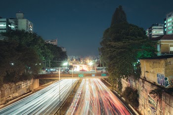 Time Lapse Photography of Road at Night