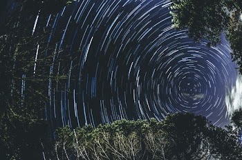time lapse photography of stars