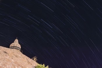 time lapse photography of stars