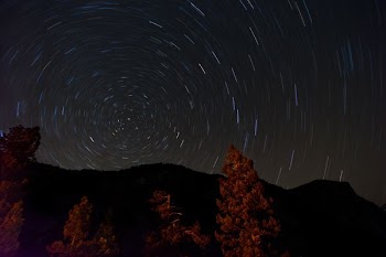 time lapse photography of stars