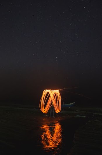 time lapse photography of steel wool