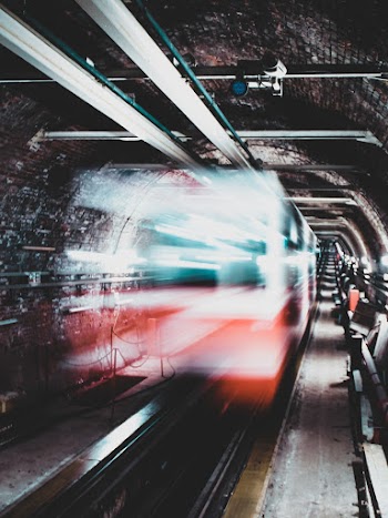 Time Lapse Photography Of Subway Train