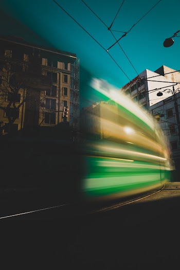 Time-lapse Photography of Train Passing
