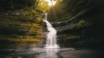 Time-Lapse Photography of Waterfall