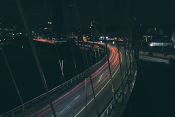 Time-lapse Shot Of A Road Bridge