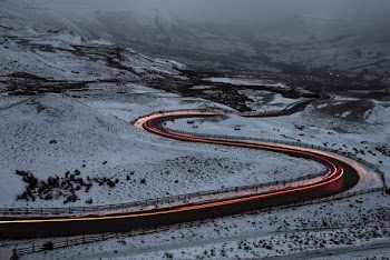 time lapse shot of road