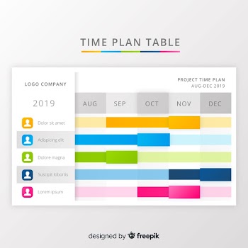 Time plan table Free Vector