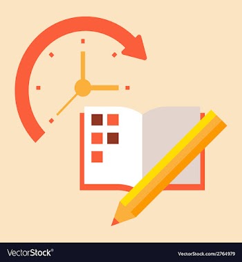 Time poanirvoat case to schedule and timetable vector image