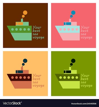 Time to travel concept happy family rides boat on vector image