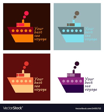 Time to travel concept happy family rides boat on vector image