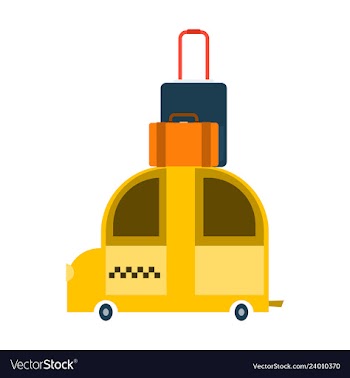 Time to travel concept happy family rides car on vector image