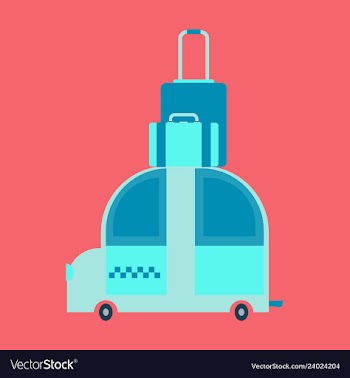 Time to travel concept happy family rides car on vector image
