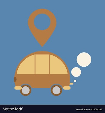 Time to travel concept happy family rides car on vector image