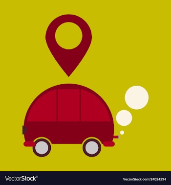 Time to travel concept happy family rides car on vector image