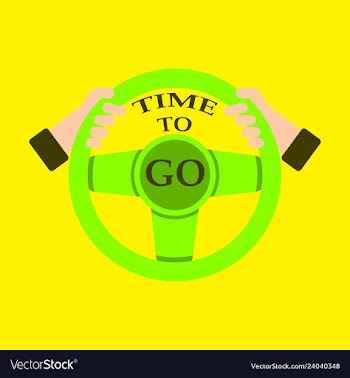 Time to travel concept happy family rides car on vector image