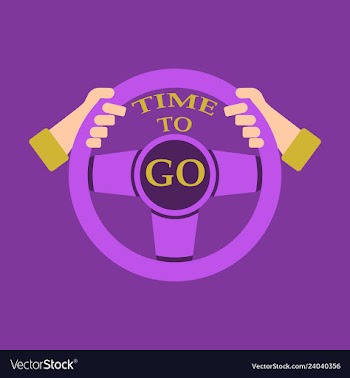 Time to travel concept happy family rides car on vector image