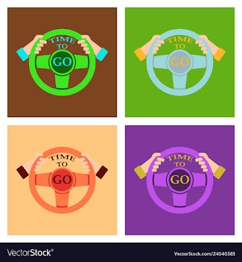 Time to travel concept happy family rides car on vector image