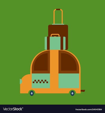 Time to travel concept happy family rides car on vector image