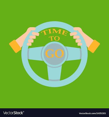 Time to travel concept happy family rides car on vector image