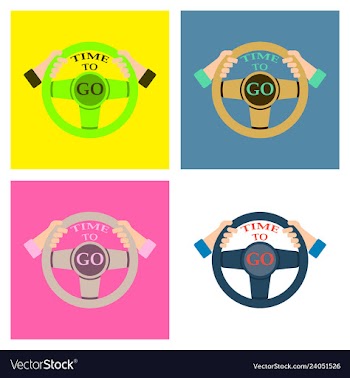 Time to travel concept happy family rides car on vector image