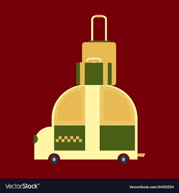 Time to travel concept happy family rides car on vector image