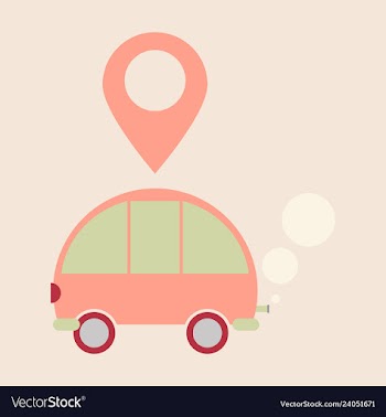 Time to travel concept happy family rides car on vector image