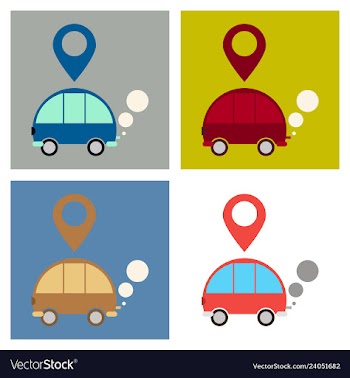 Time to travel concept happy family rides car on vector image