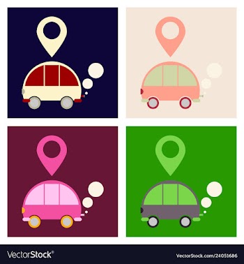 Time to travel concept happy family rides car on vector image