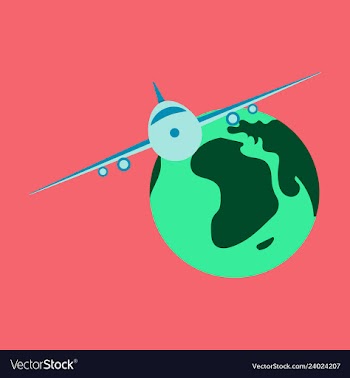 Time to travel concept happy family rides plane vector image