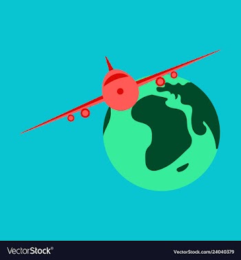 Time to travel concept happy family rides plane vector image