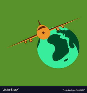 Time to travel concept happy family rides plane vector image