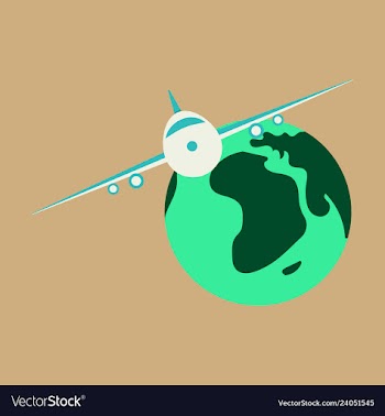Time to travel concept happy family rides plane vector image
