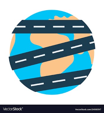 Time to world travel concept happy family rides vector image