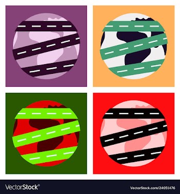 Time to world travel concept happy family rides vector image