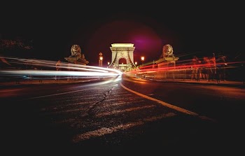 timelapse photo of street