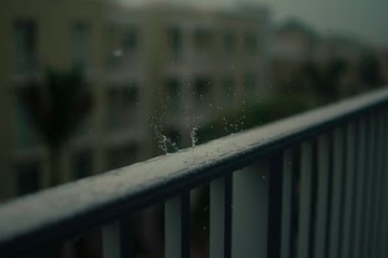 timelapse photo of water drop on black wooden fence