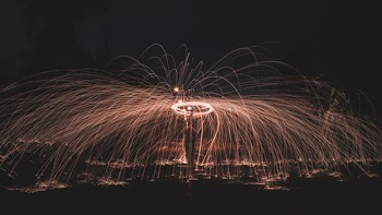 Timelapse-photography of Fire Wool